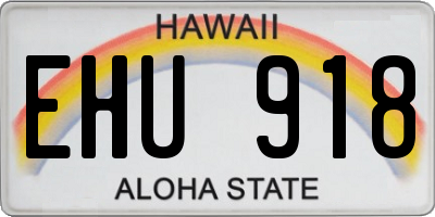 HI license plate EHU918