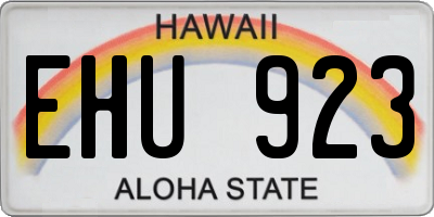 HI license plate EHU923