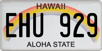 HI license plate EHU929