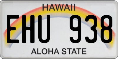 HI license plate EHU938