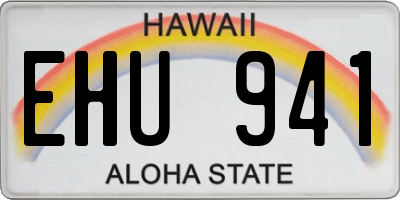 HI license plate EHU941