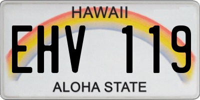 HI license plate EHV119