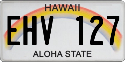 HI license plate EHV127