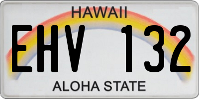 HI license plate EHV132