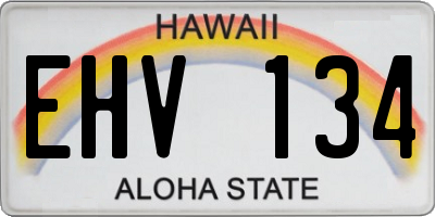 HI license plate EHV134