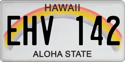 HI license plate EHV142