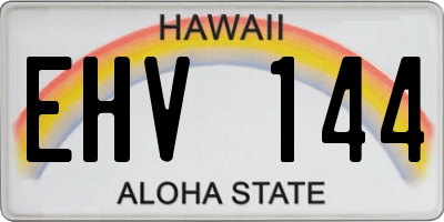 HI license plate EHV144