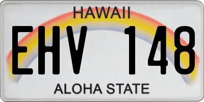 HI license plate EHV148