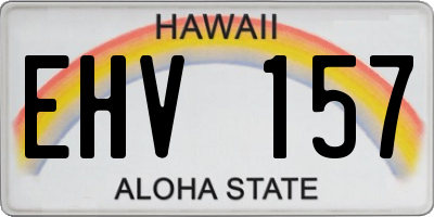 HI license plate EHV157