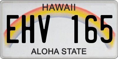 HI license plate EHV165