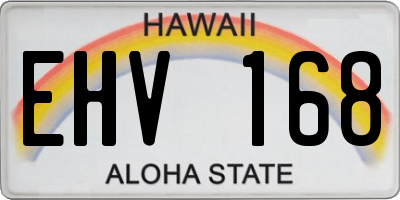 HI license plate EHV168