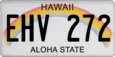 HI license plate EHV272