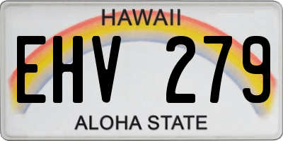 HI license plate EHV279