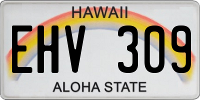 HI license plate EHV309