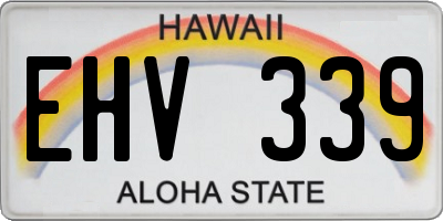 HI license plate EHV339