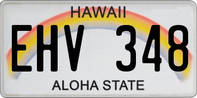 HI license plate EHV348