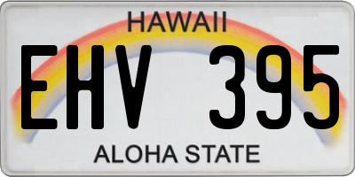 HI license plate EHV395