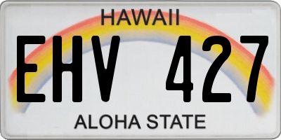 HI license plate EHV427