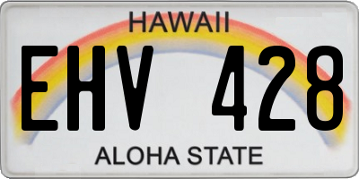 HI license plate EHV428