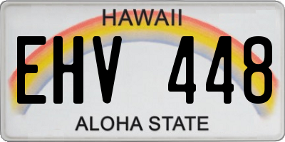 HI license plate EHV448