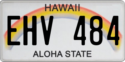 HI license plate EHV484