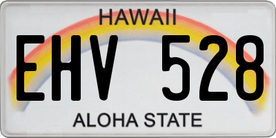 HI license plate EHV528