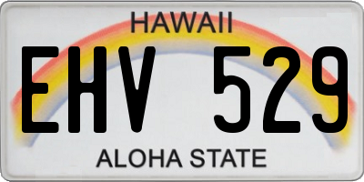 HI license plate EHV529