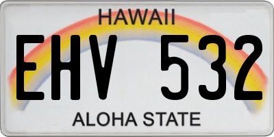 HI license plate EHV532