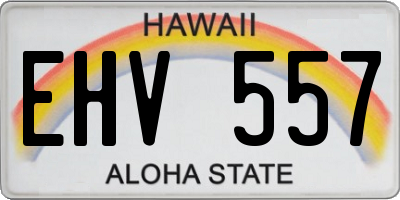 HI license plate EHV557