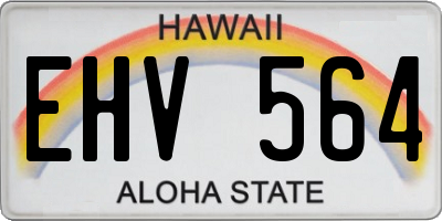 HI license plate EHV564