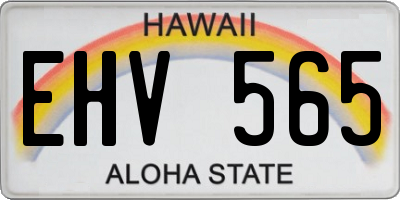 HI license plate EHV565