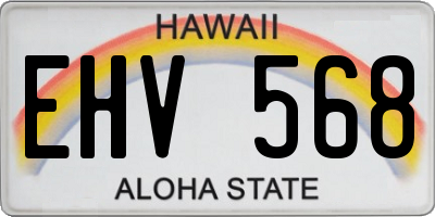 HI license plate EHV568
