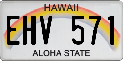 HI license plate EHV571
