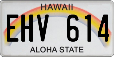 HI license plate EHV614