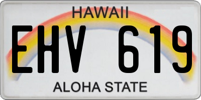 HI license plate EHV619