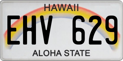 HI license plate EHV629