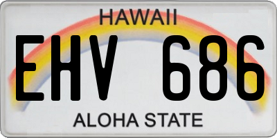 HI license plate EHV686