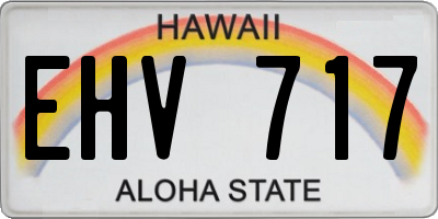HI license plate EHV717
