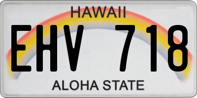 HI license plate EHV718
