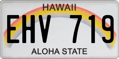HI license plate EHV719
