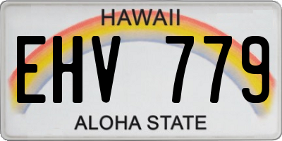 HI license plate EHV779