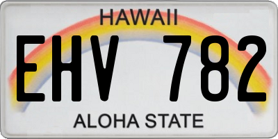 HI license plate EHV782