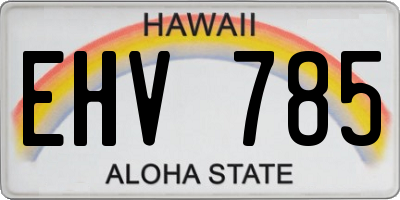 HI license plate EHV785