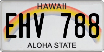 HI license plate EHV788