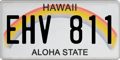 HI license plate EHV811