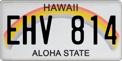 HI license plate EHV814