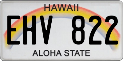 HI license plate EHV822