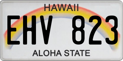 HI license plate EHV823