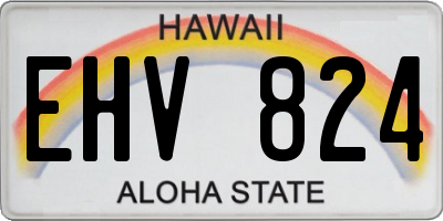 HI license plate EHV824