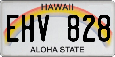 HI license plate EHV828